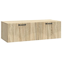 vidaXL Väggmonterad TV-bänk Sonoma-ek 98 x 41 x 30 cm Konstruerat trä
