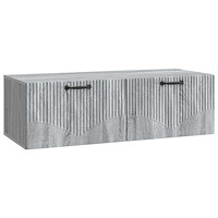 vidaXL Väggmonterad TV-bänk Väggmonterad Grå sonoma-ek 98 x 41 x 30 cm
