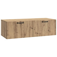 vidaXL Väggmonterad TV-bänk Artisan-ek 98 x 41 x 30 cm Konstruerat trä