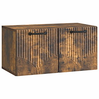 vidaXL Väggmonterad TV-bänk Rökt ek 59,5 x 31 x 30 cm Konstruerat trä