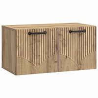 vidaXL Väggmonterad TV-bänk Väggmonterad Artisan-ek 59,5 x 31 x 30 cm