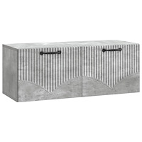 vidaXL Väggmonterad TV-bänk Väggmonterad Betonggrå 78,5 x 31 x 30 cm