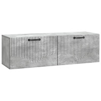 vidaXL Väggmonterad TV-bänk Betonggrå 98 x 31 x 30 cm Konstruerat trä