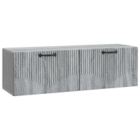 vidaXL Väggmonterad TV-bänk Väggmonterad Grå sonoma-ek 98 x 31 x 30 cm