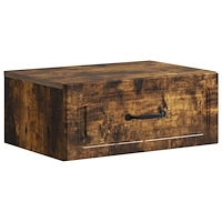 vidaXL Väggmonterat Sängbord Rökt ek 49 x 34,5 x 20 cm Konstruerat trä