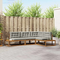 vidaXL Utomhussoffset Naturlig och Ljus Grå