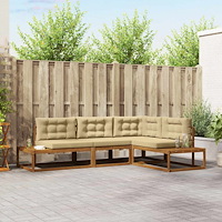 vidaXL Utomhussoffset Naturlig och Beige