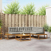 vidaXL Utomhussoffset Naturlig och Ljus Grå