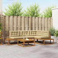 vidaXL Utomhussoffset Naturlig och Beige