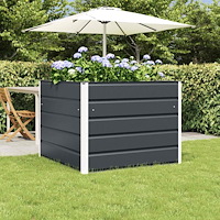 vidaXL Planteringskärl Antracit 100 x 100 x 75 cm Stål