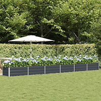 vidaXL Planteringskärl Antracit 600 x 80 x 45 cm Stål