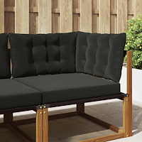vidaXL Utomhus Soffa Kudde 3 pcs Svart Polyester