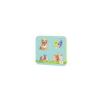 Egmont Kärnan Knoppussel av trä, 4 bitar, Husdjur