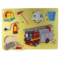 Hjelm förlag Halvan brandbil fingerpussel - 6 bitar