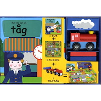 Globe förlaget Min lilla station (bok, pussel och trätåg) (bok)