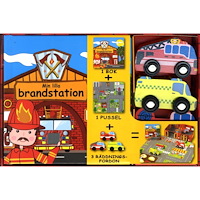Globe förlaget Min lilla brandstation (bok, pussel och leksaker) (bok)