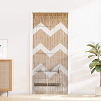 vidaXL Insektsdörrgardin flerfärgad 200 x 90 cm Bambu