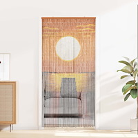 vidaXL Insektsdörrgardin flerfärgad 200 x 100 cm Bambu