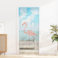 vidaXL Insektsdörrgardin flerfärgad 200 x 90 cm Bambu