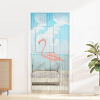 vidaXL Insektsdörrgardin flerfärgad 200 x 100 cm Bambu