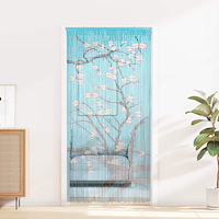 vidaXL Insektsdörrgardin flerfärgad 200 x 100 cm Bambu