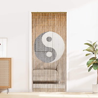 vidaXL Insektsdörrgardin flerfärgad 200 x 100 cm Bambu