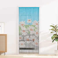 vidaXL Insektsdörrgardin flerfärgad 200 x 90 cm Bambu