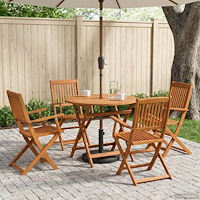 vidaXL Utemöbelset 5 pcs Naturlig Massiv Eukalyptus Trä