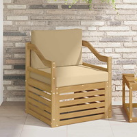 vidaXL Utomhussoffa Polyester Vit och beige