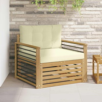 vidaXL Utomhussoffa Polyester Vit