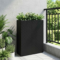 vidaXL Hög kruka Svart 55 x 22 x 70 cm konstrotting