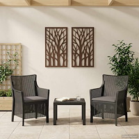 vidaXL Lounge-set med kudde 3 pcs Antracit PP