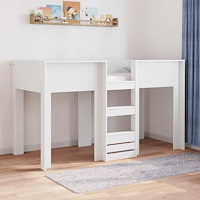 vidaXL Köksbädd för barn Vit 75 x 190 cm Konstruerat trä