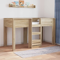 vidaXL Köksbädd för barn Sonoma-ek 75 x 190 cm Konstruerat trä