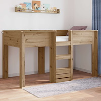 vidaXL Köksbädd för barn Artisan Ek 90 x 200 cm Konstruerat trä