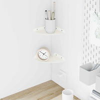 vidaXL Flytande hylla med hylla med lagring 2 pcs Vit 15 x 15 x 2 cm