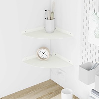 vidaXL Flytande hylla med hylla med lagring 2 pcs Vit 24 x 24 x 2 cm