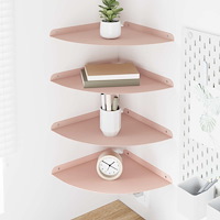 vidaXL Flytande hylla med hylla med lagring 4 pcs Rosa 30 x 30 x 2 cm