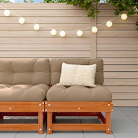vidaXL Trädgård Mittensoffa Massivt furu VaxBrun 61 x 60,5 x 62 cm
