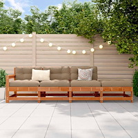 vidaXL Sektionell Soffa Enheter VaxBrun 252 x 62 x 70,5 cm