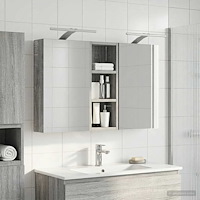 vidaXL Badrumsskåpsset 3 pcs 80 x 10,5 x 50 cm Konstruerat trä