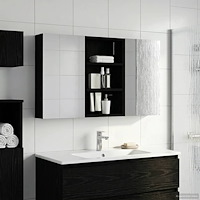 vidaXL Badrumsskåpsset 3 pcs 90 x 10,5 x 50 cm Konstruerat trä