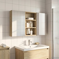 vidaXL Badrumsskåpsset 3 pcs 90 x 10,5 x 50 cm Konstruerat trä