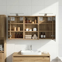 vidaXL Badrumsskåpsset 3 pcs 90 x 10,5 x 50 cm Konstruerat trä