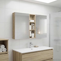 vidaXL Badrumsskåpsset 3 pcs 100 x 10,5 x 60,5 cm Konstruerat trä