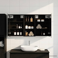 vidaXL Badrumsskåpsset 3 pcs 110 x 10,5 x 60,5 cm Konstruerat trä