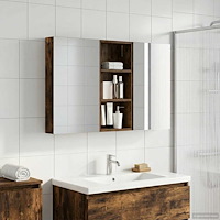 vidaXL Badrumsskåpsset 3 pcs 110 x 10,5 x 60,5 cm Konstruerat trä