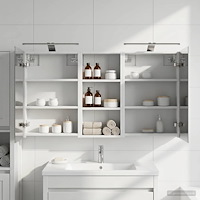 vidaXL Badrumsskåpsset 3 pcs 110 x 10,5 x 60,5 cm Konstruerat trä