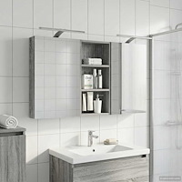 vidaXL Badrumsskåpsset 3 pcs 110 x 10,5 x 60,5 cm Konstruerat trä