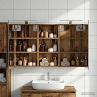 vidaXL Badrumsskåpsset 3 pcs 110 x 10,5 x 60,5 cm Konstruerat trä